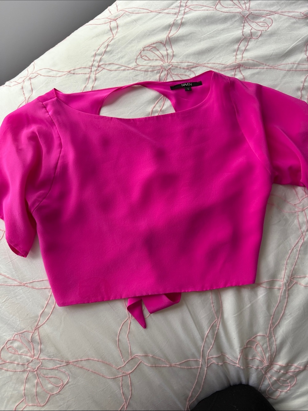 Naven Vibrant Fuchsia Cropped Top